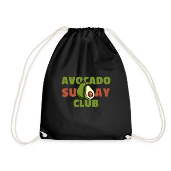 Avocado Sunday Club - Design culinaire tendance - Sac de sport léger - noir - Devant