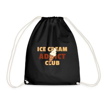 Cream Addict Club - Cream Food Candy - Drawstring Bag - black - Front