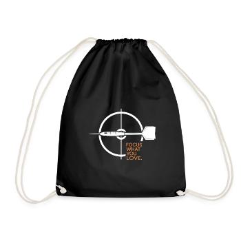 Jeu de fléchettes joueur de fléchettes fléchettes « oeil de bœuf » - Sac de sport léger - noir - Devant