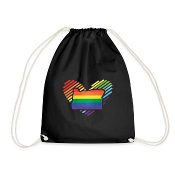 Stolz LGBT Oregon - Turnbeutel - Schwarz - Vorne