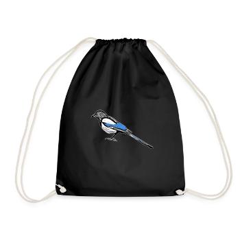 Magpie - Drawstring Bag - black - Front