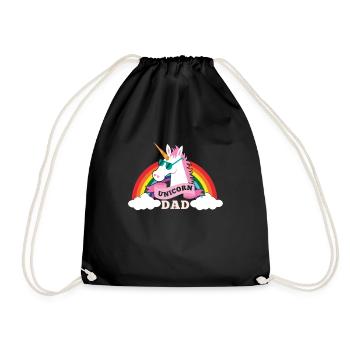 Unicorn Dad - cool sunglasses father - Turnbeutel - Schwarz - Vorne