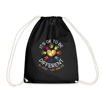 It's ok to be different - Autism Awareness - Sac de sport léger - noir - Devant