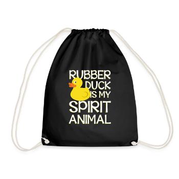 Rubber Duck is my spirit animal - Turnbeutel - Schwarz - Vorne