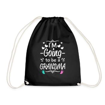 I'm going to be Grandma - baby birth announcement - Turnbeutel - Schwarz - Vorne