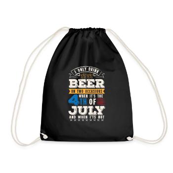 I only drink Beer on two occasions - Drawstring Bag - black - Front