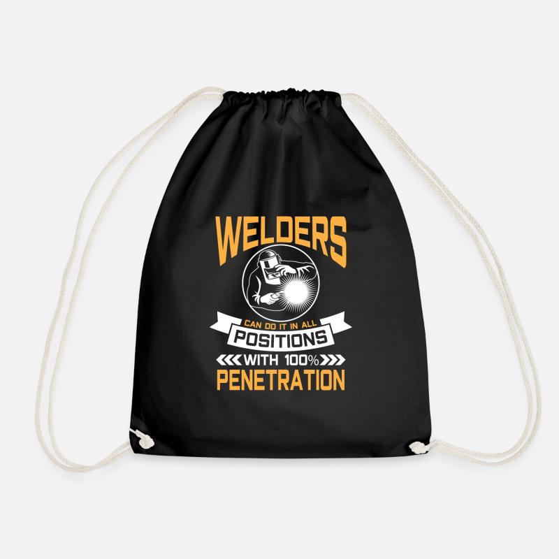 Welders do it in all positions 100% Penetration - Turnbeutel - Schwarz