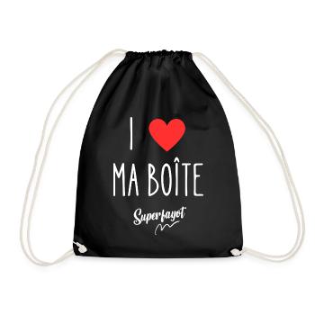 i love ma boîte - Sac de sport léger - noir - Devant