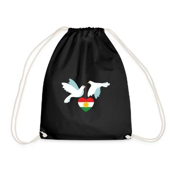 Kurdistan Kurdisch Kurdistan Shirt Lustig Kurdista - Turnbeutel - Schwarz - Vorne