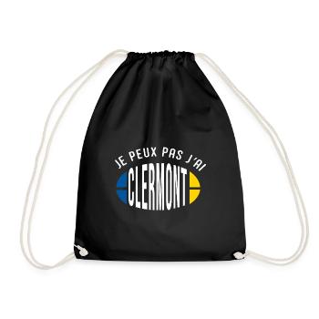 Rugby Je peux pas j ai Clermont supporter - Sac de sport léger - noir - Devant