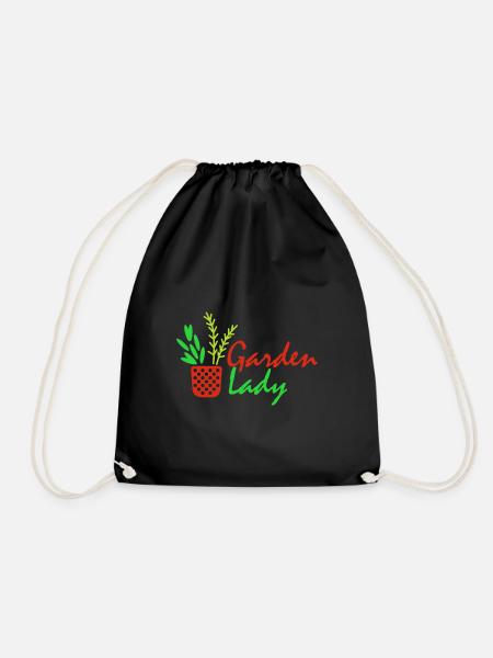 garden lady - Garten Frau - Turnbeutel - Schwarz