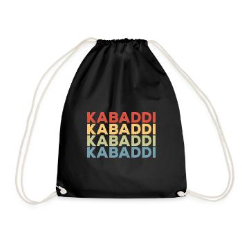 Gift for Kabaddi Lovers - Drawstring Bag - black - Front