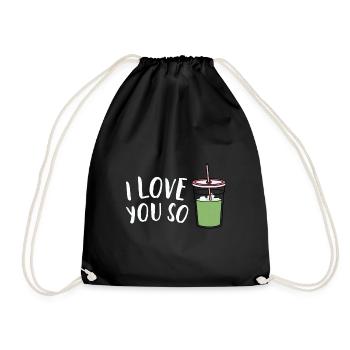 I Love You - Turnbeutel - Schwarz - Vorne