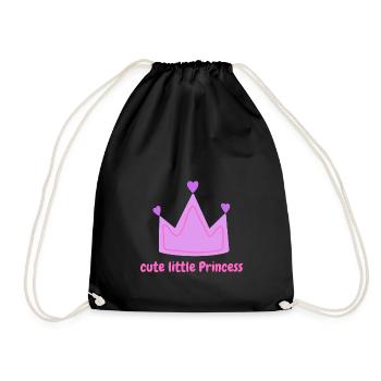 cute little Princess - Drawstring Bag - black - Front