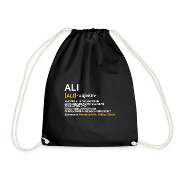 Ali - Turnbeutel - Schwarz - Vorne