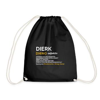 Dierk - Turnbeutel - Schwarz - Vorne