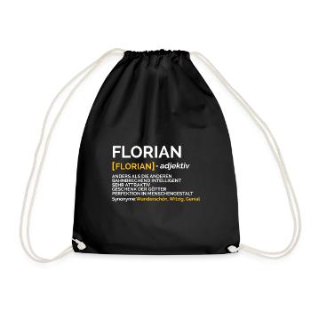 Florian - Turnbeutel - Schwarz - Vorne
