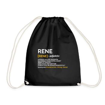 Rene - Turnbeutel - Schwarz - Vorne