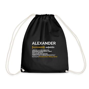 Alexander - Turnbeutel - Schwarz - Vorne