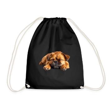 Brussels Griffon - Turnbeutel - Schwarz - Vorne