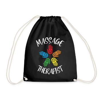 Massage de la main - Sac de sport léger - noir - Devant