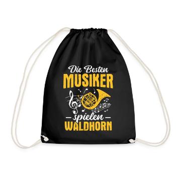 Orchester Horn Die besten Musiker spielen Waldhorn - Turnbeutel - Schwarz - Vorne