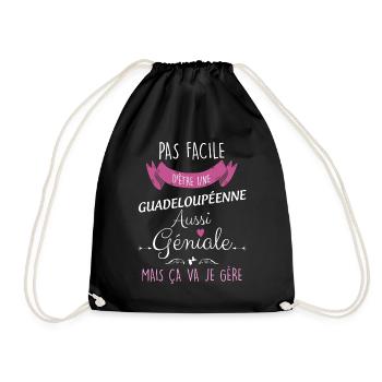 Guadeloupéenne Femme île De La Guadeloupe - Sac de sport léger - noir - Devant