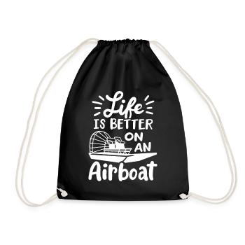 La vie est meilleure sur un hydroglisseur amoureux de l’eau de mer - Sac de sport léger - noir - Devant