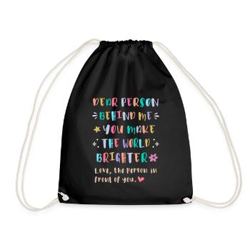 Spread Kindness Behind You - Drawstring Bag - black - Front