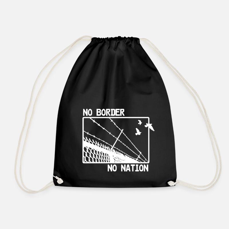 No Border -No Nation - Turnbeutel - Schwarz