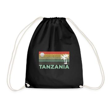 Tanzania Tanzania Gift for Tanzanians Tanzania - Drawstring Bag - black - Front