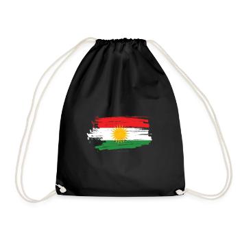Kurdistan Kurdisch Kurdistan Shirt Lustig Kurdista - Turnbeutel - Schwarz - Vorne