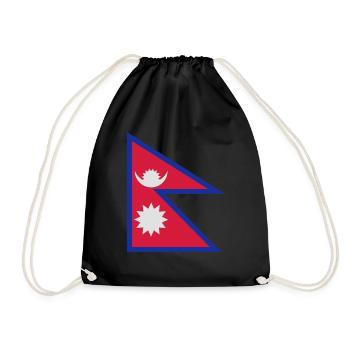 Nepal flag - drapeau népal - Sac de sport léger - noir - Devant
