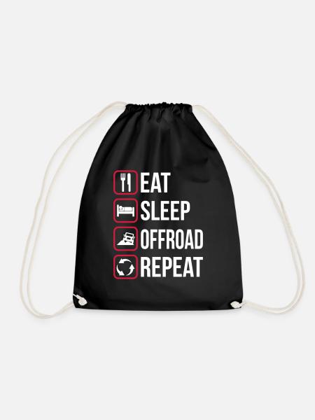 Eat Sleep Offroad Repeat - Turnbeutel - Schwarz
