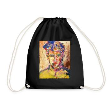 youth - Drawstring Bag - black - Front