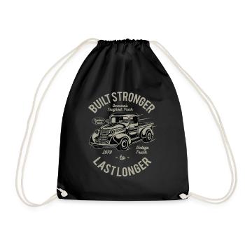 Built Stronger - Drawstring Bag - black - Front