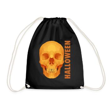 Crâne d'Halloween - Sac de sport léger - noir - Devant