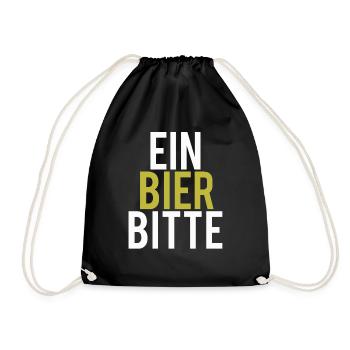 Ein Bier bitte - Turnbeutel - Schwarz - Vorne