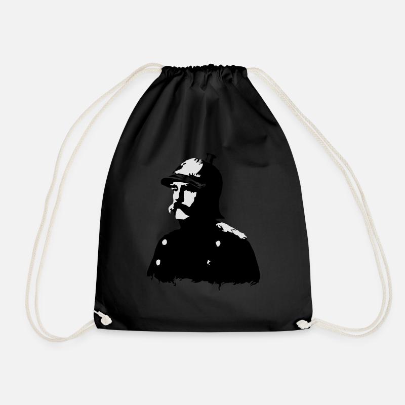 Otto von Bismarck (Bicolor) - Drawstring Bag - black