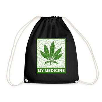 My medicine (cannabis) - Turnbeutel - Schwarz - Vorne