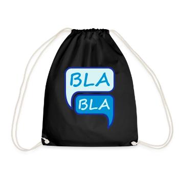 Bla Bla Design - Drawstring Bag - black - Front