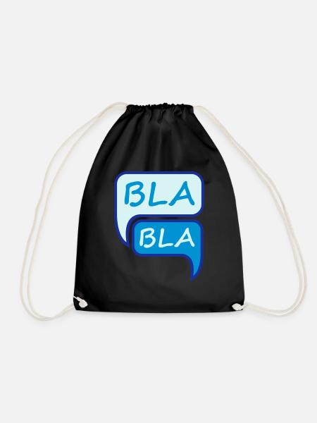 Bla Bla Design - Turnbeutel - Schwarz