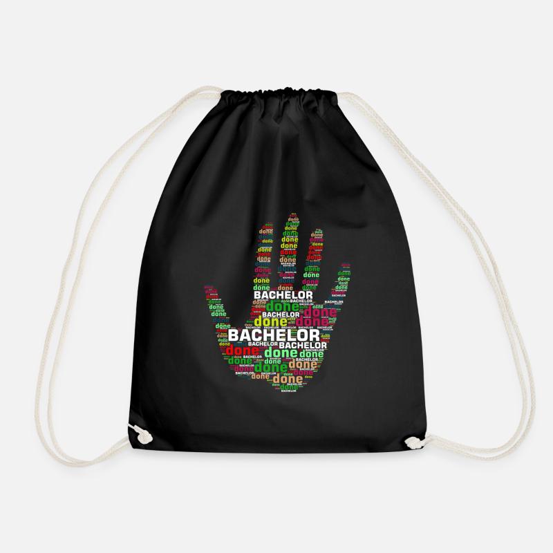 Bachelor done High Five - Turnbeutel - Schwarz