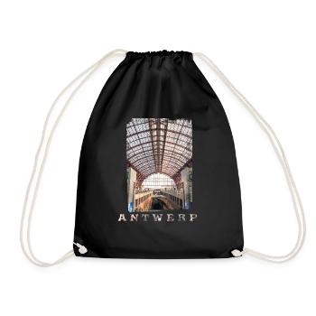 ANTWERP CENTRAL STATION - Drawstring Bag - black - Front