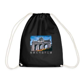 Brussels | Cinquantenaire - Drawstring Bag - black - Front