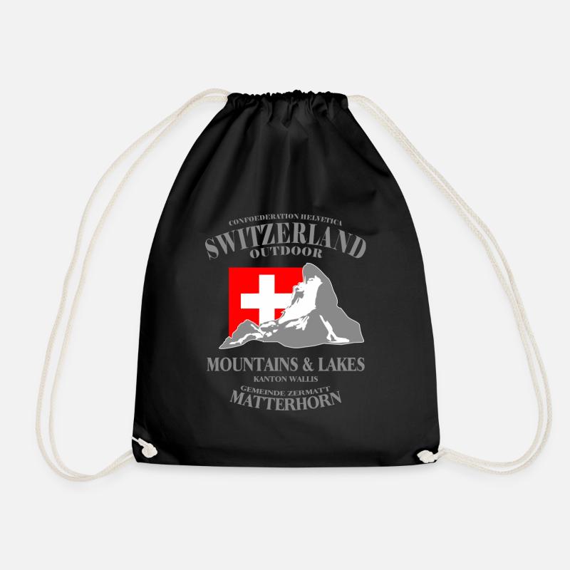 matterhorn, wallis, schweiz, Suisse, Cervin, Valai - Turnbeutel - Schwarz