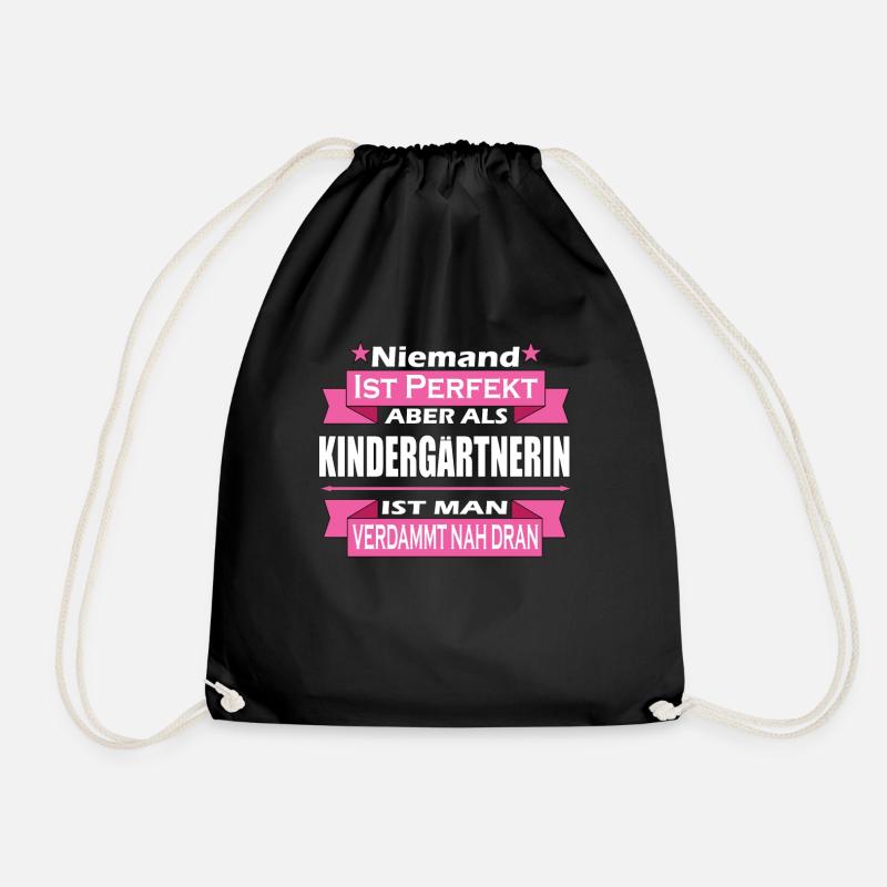 Kindergarten Erzieher Abschluss - Turnbeutel - Schwarz