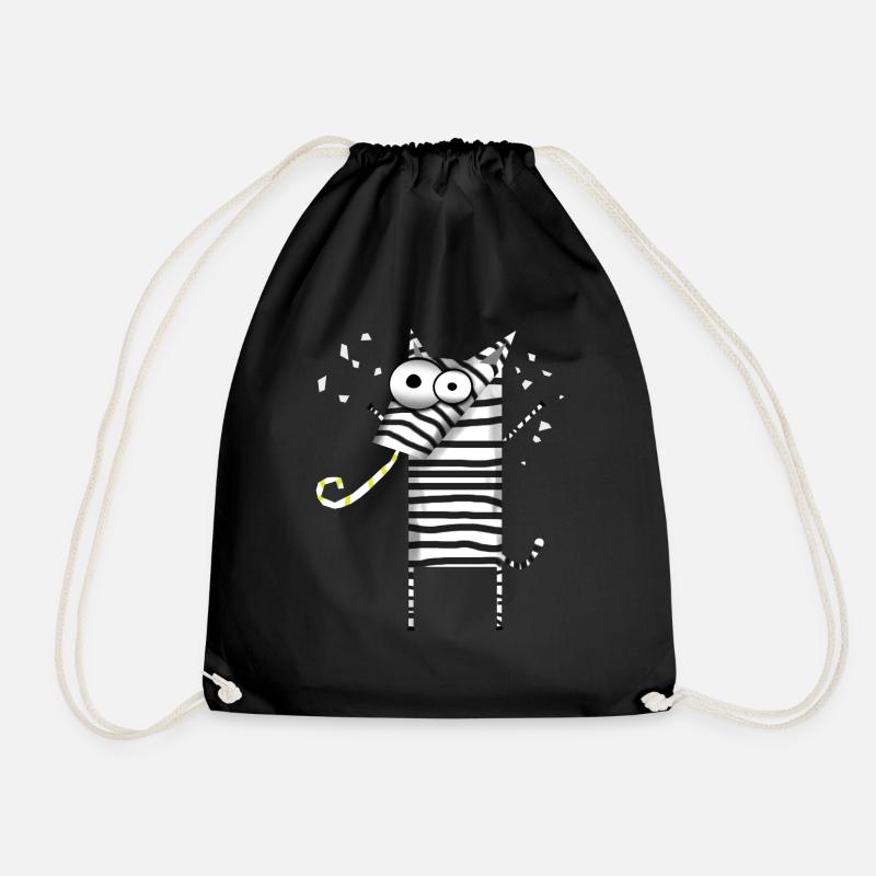 Zebra Party - Turnbeutel - Schwarz