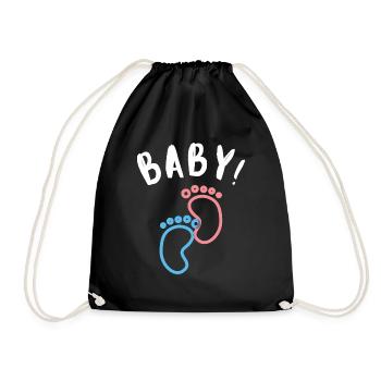 baby - Drawstring Bag - black - Front