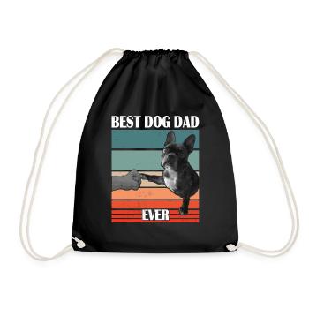 Best DOG DAD - Turnbeutel - Schwarz - Vorne